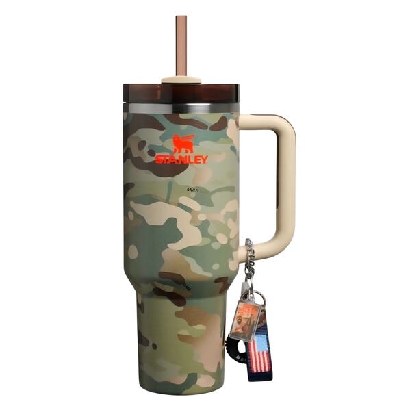 The Post Malone x Stanley Quencher H2.0 FlowState Tumbler40 OZ  MultiCam - Picture 1 of 4